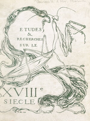 cover image of Études et recherches sur le XVIIIe siècle